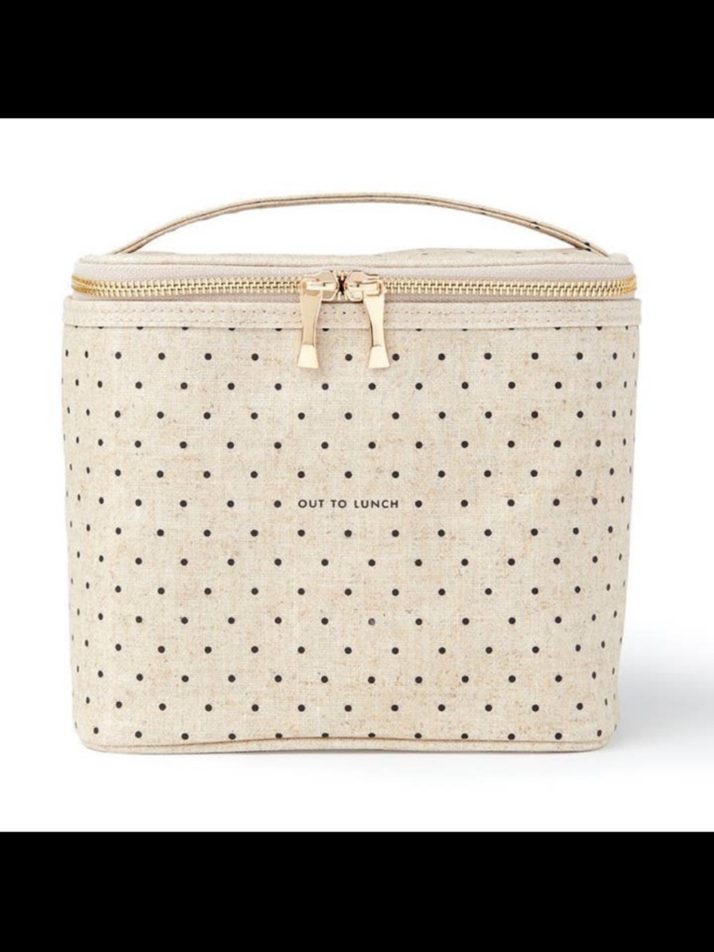 Kate Spade polka dot lunch tote